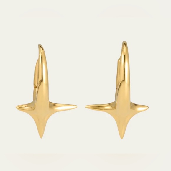 Khiry 18K Gold Vermeil Spiked Hoop Earring - Picture 2 of 10